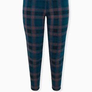 Torrid plaid Teal Leaggings